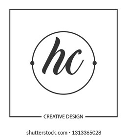 Initial HC Letter Logo Template Design