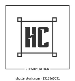 Initial HC Letter Logo Template Design