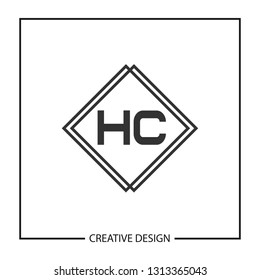 Initial HC Letter Logo Template Design