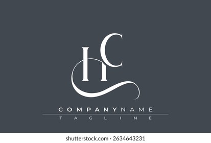 Initial HC Logo Design Vector. Elegant Monogram Logo Design with Decorative Elements and Typography