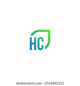 Initial HC logo grows vector, develops, natural, organic, simple, financial logo suitable for your company.