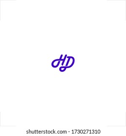 diseño inicial del logotipo de la letra HD