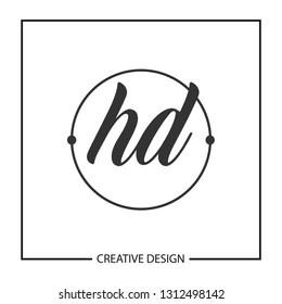 Initial HD Letter Logo Template Design