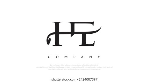 Initial HE Logo Design Vector 