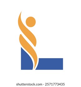 Initial Healthcare Logo Combine With Letter L Vector Template