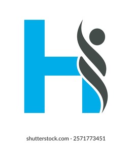 Initial Healthcare Logo Combine With Letter H Vector Template