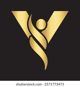 Initial Healthcare Logo Combine With Letter Y Vector Template