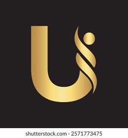 Initial Healthcare Logo Combine With Letter U Vector Template