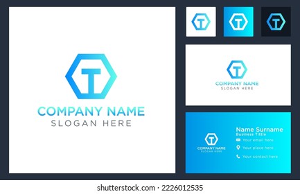 diseño de logotipo inicial hexágono azul moderno, plantilla de logotipo, ilustración vectorial. diseño aislado y marca comercial