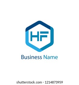 Initial HF Letter Logo Design