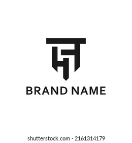 Initial HF Monogram Logo Design