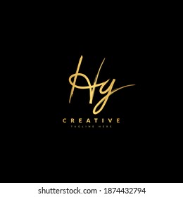 Initial HG handwritten signature logotype. Typography for company and business logo. Vector logo design.