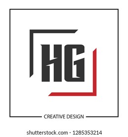 Initial HG Letter Logo Template Design