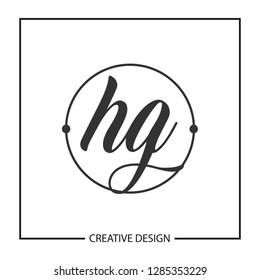 Initial HG Letter Logo Template Design
