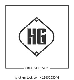 Initial HG Letter Logo Template Design
