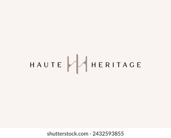  Initial HH for Haute Heritage Lady Preneur Logo Template for businesswoman