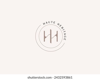  Initial HH for Haute Heritage Lady Preneur Logo Template for businesswoman