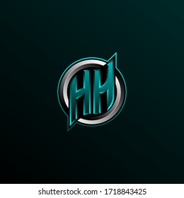 Initial HH logo design, Initial HH logo design with Circle style, Logo for game, esport, community or business.