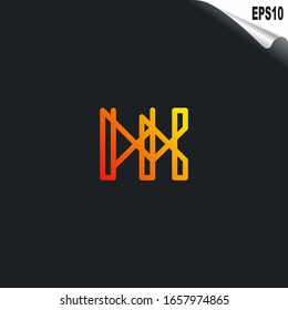 Initial HH Logo Monogramm Design Vorlage. Einfaches, elegantes Design-Logo.