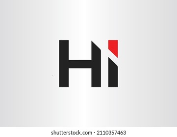 Initial HI, H Logo monogram design template
