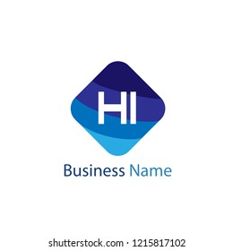 Initial HI Letter Logo Design