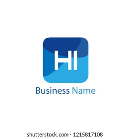 Initial HI Letter Logo Design