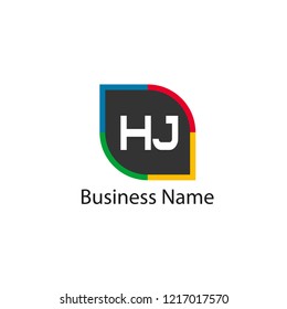 Initial HJ Letter Logo Design