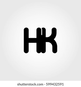 initial hk black business logo