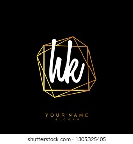 Initial HK handwriting logo vector