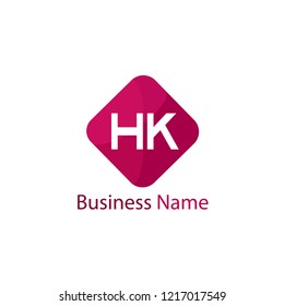 Initial HK Letter Logo Design