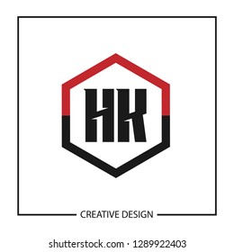 Initial HK Letter Logo Template Design