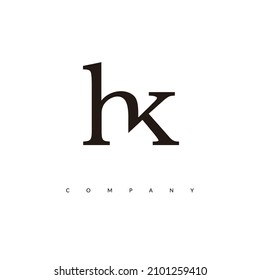 Initial HK Logo Design Vector