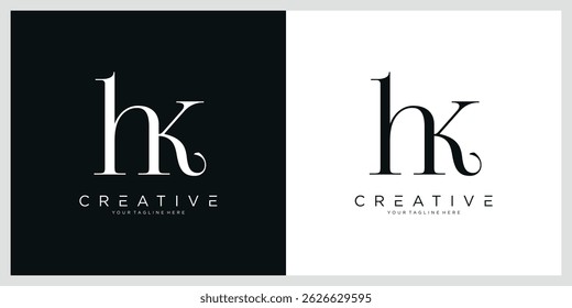 Initial HK Logo Design Vector Template