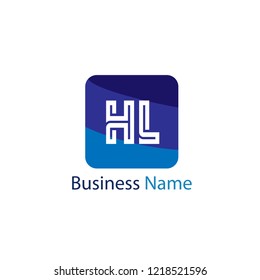 Initial HL Letter Logo Design