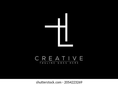 Initial hl, lh, h, l minimal monogram vector logo for business restaurant spa beauty saloon technology