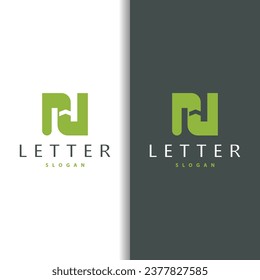 Logo de la carta HM inicial, plantilla de logotipo de MH minimalista de vectores modernos y de lujo