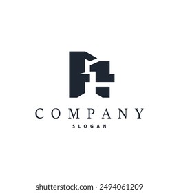 Initial HM Letter Logo, Modern and Luxury Vector Minimalist MH Logo Template