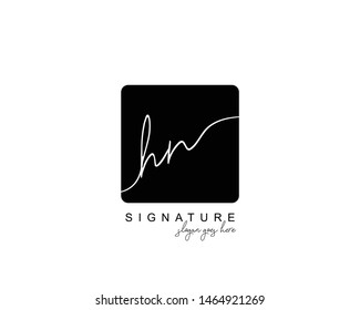 Initial HN beauty monogram and elegant logo design, handwriting logo of initial signature, wedding, fashion, floral and botanical with creative template.