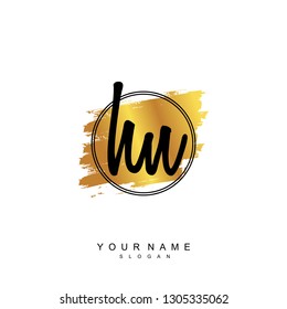 Initial HN handwriting logo vector