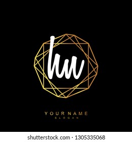 Initial HN handwriting logo vector