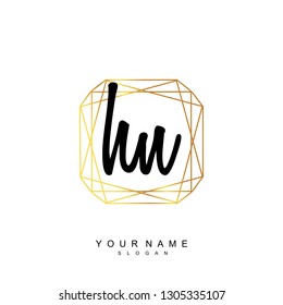 Initial HN handwriting logo vector
