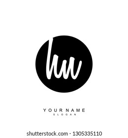 Initial HN handwriting logo vector