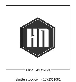 Initial HN Letter Logo Template Design