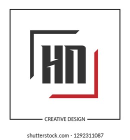 Initial HN Letter Logo Template Design