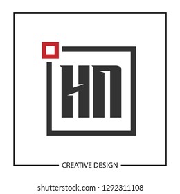 Initial HN Letter Logo Template Design