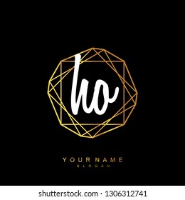 Initial HO handwriting logo vector