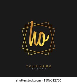Initial HO handwriting logo vector
