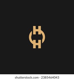 Initial HOH letter logo design vector image,