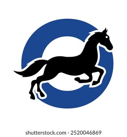 Initial Hores Logo combine with letter O vector template