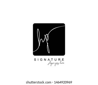Initial HP beauty monogram and elegant logo design, handwriting logo of initial signature, wedding, fashion, floral and botanical with creative template.